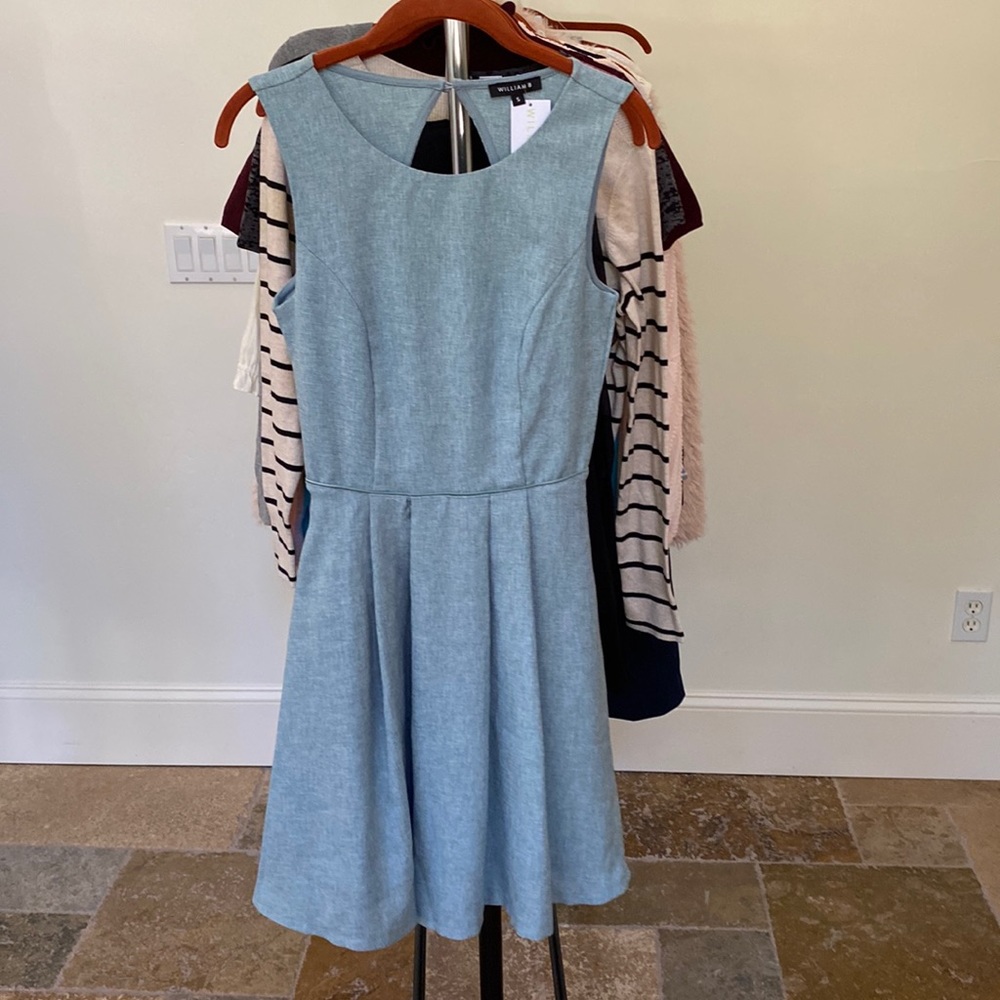 William B light blue dress.
